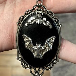 Black Gothic Bat Necklace